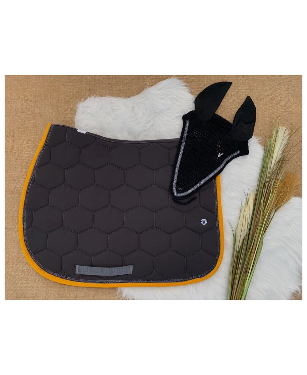 Tapis Anthracite et Moutarde